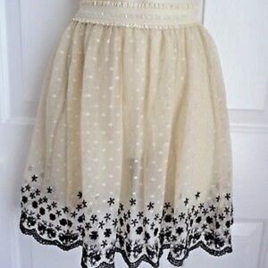 FreePeople Intimately embroidered sheer lace skirt